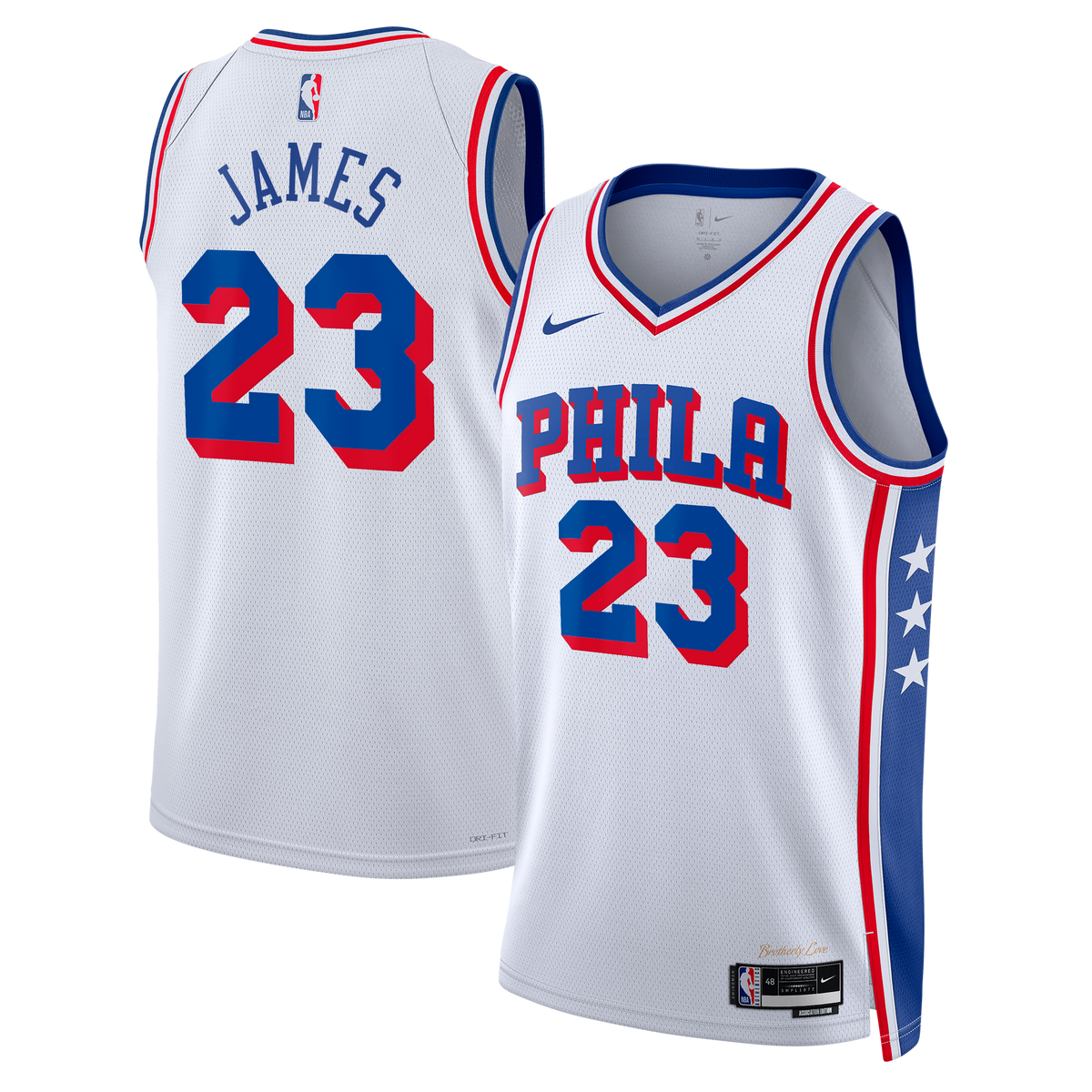 LeBron James - Philadelphia 76ers Association Edition Swingman Jersey - White