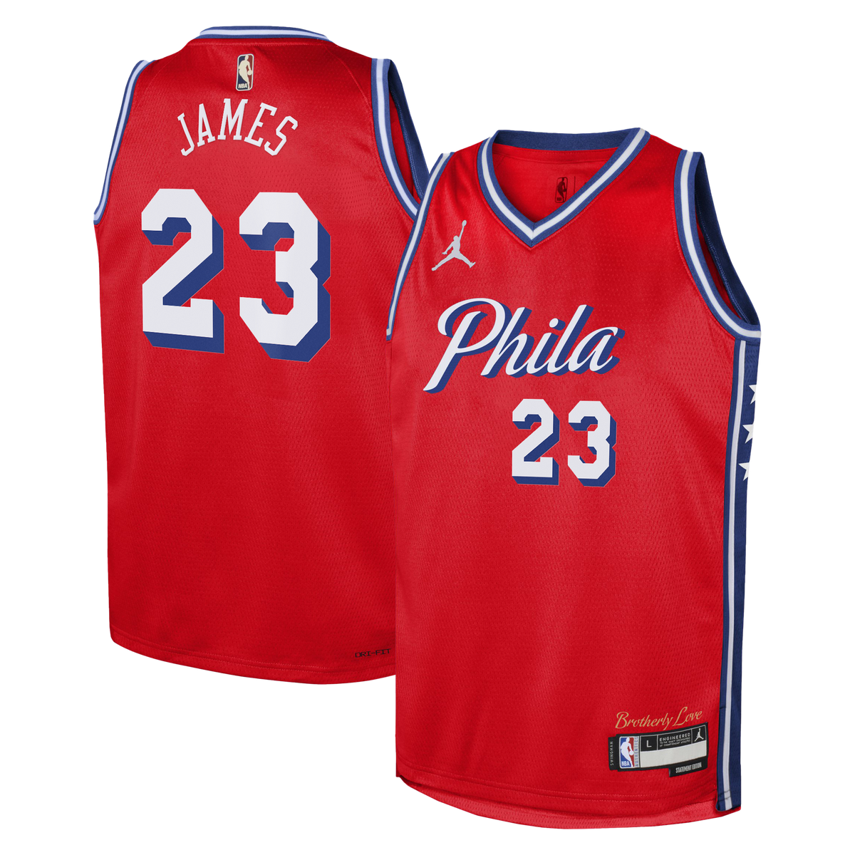 LeBron James - Philadelphia 76ers Jordan Brand Statement Edition Swingman Jersey - Red
