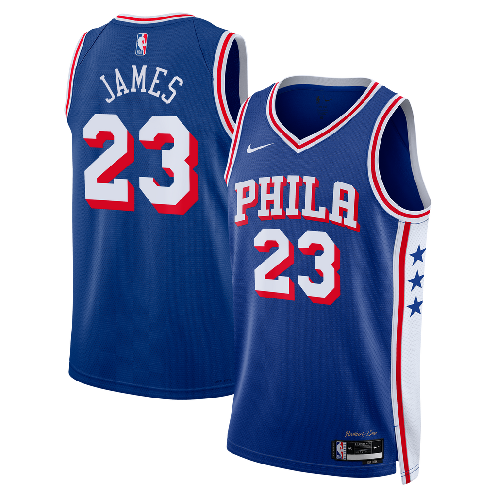 LeBron James - Philadelphia 76ers Icon Edition Swingman Jersey - Royal