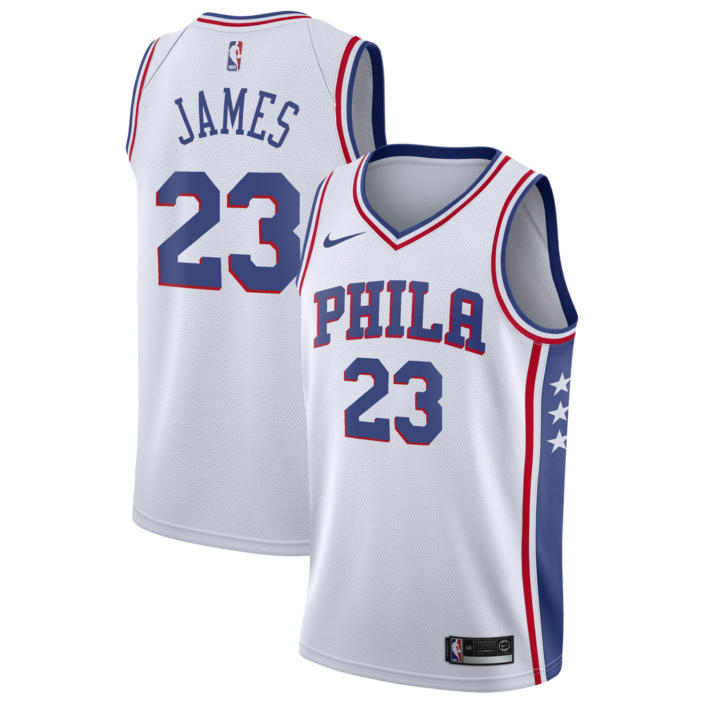 LeBron James - Philadelphia 76ers Association Edition Swingman Jersey - White